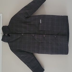 NWT Kids My Little Cozmo Wales‎ Coat Puffer Cocoon Style Plaid 10Y Wool Blend